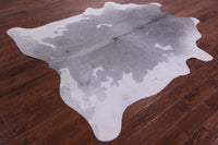 Thumbnail for Grey & White Natural Cowhide Rug - X-Large 7' 1