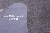 Thumbnail for Grey & White Natural Cowhide Rug - X-Large 7' 1