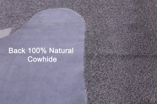 Grey & White Natural Cowhide Rug - X-Large 7' 1