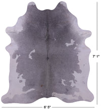 Thumbnail for Grey & White Natural Cowhide Rug - X-Large 7' 1