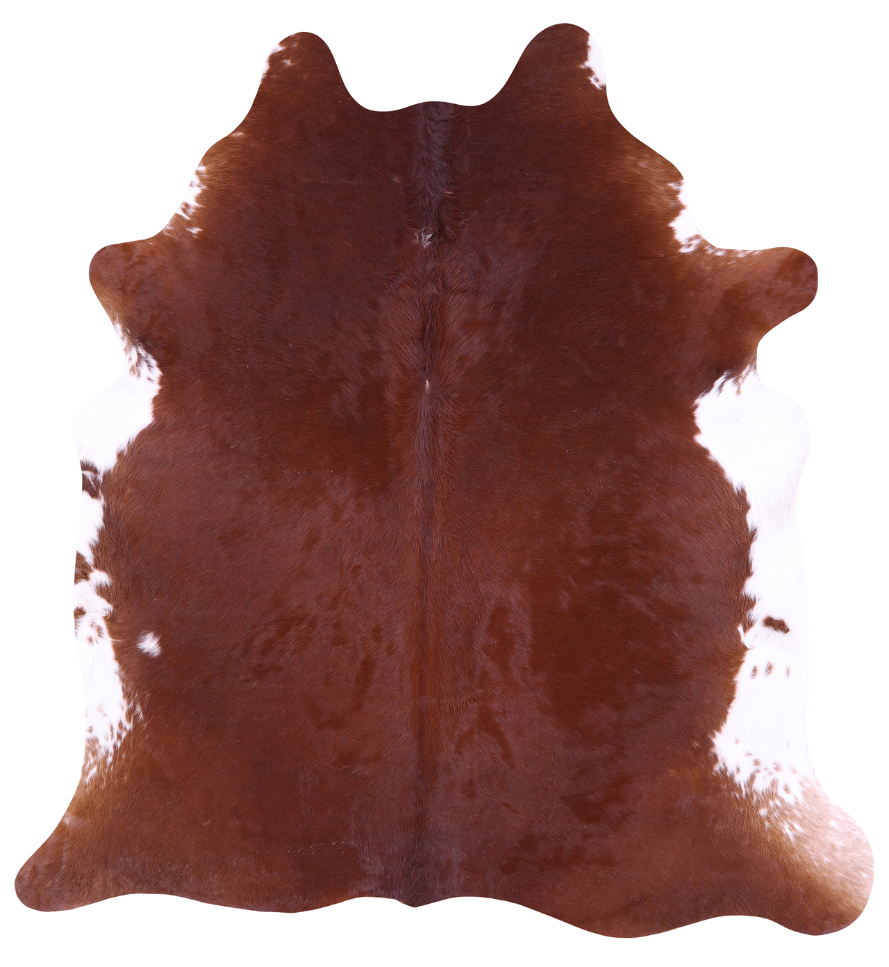 Brown & White Natural Cowhide Rug - XX-Large 7' 5"H x 6' 9"W