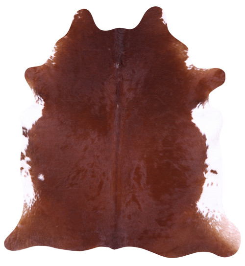 Brown & White Natural Cowhide Rug - XX-Large 7' 5