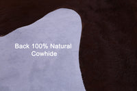 Thumbnail for Brown & White Natural Cowhide Rug - XX-Large 7' 5