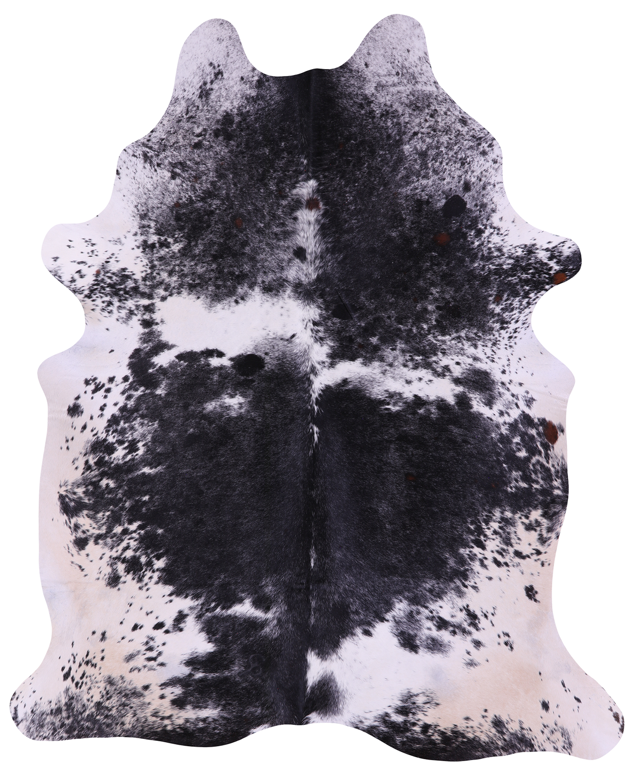 Black Salt & Pepper Natural Cowhide Rug - XX-Large 8' 0"H x 6' 7"W