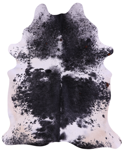 Black Salt & Pepper Natural Cowhide Rug - XX-Large 8' 0