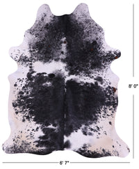 Thumbnail for Black Salt & Pepper Natural Cowhide Rug - XX-Large 8' 0