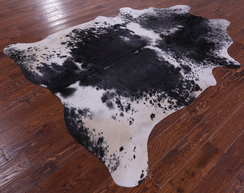 Black Salt & Pepper Natural Cowhide Rug - XX-Large 8' 0