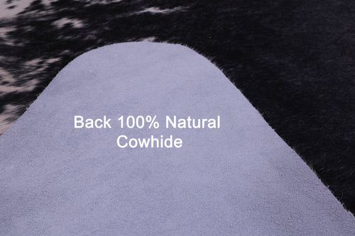 Black Salt & Pepper Natural Cowhide Rug - XX-Large 8' 0