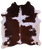 Brown & White Natural Cowhide Rug - XX-Large 8' 0"H x 6' 8"W