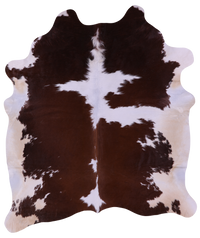 Thumbnail for Brown & White Natural Cowhide Rug - XX-Large 8' 0