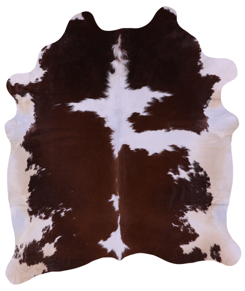 Brown & White Natural Cowhide Rug - XX-Large 8' 0