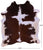 Brown & White Natural Cowhide Rug - XX-Large 8' 0"H x 6' 8"W