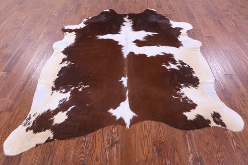 Brown & White Natural Cowhide Rug - XX-Large 8' 0
