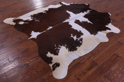 Brown & White Natural Cowhide Rug - XX-Large 8' 0