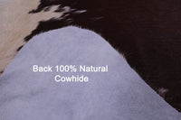 Thumbnail for Brown & White Natural Cowhide Rug - XX-Large 8' 0