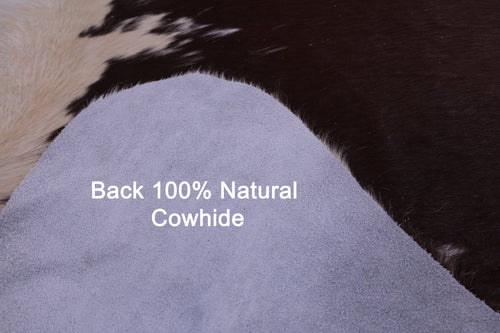 Brown & White Natural Cowhide Rug - XX-Large 8' 0