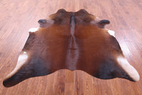 Thumbnail for Dark Brown Natural Cowhide Rug - XX-Large 7' 6