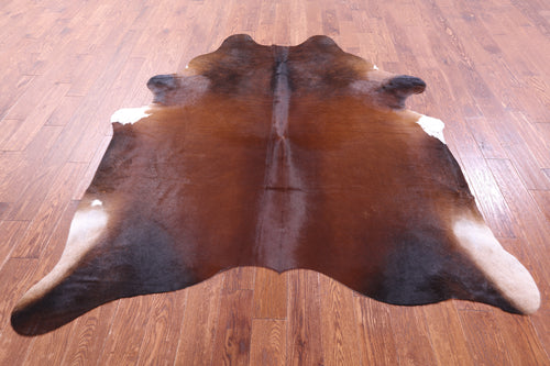 Dark Brown Natural Cowhide Rug - XX-Large 7' 6