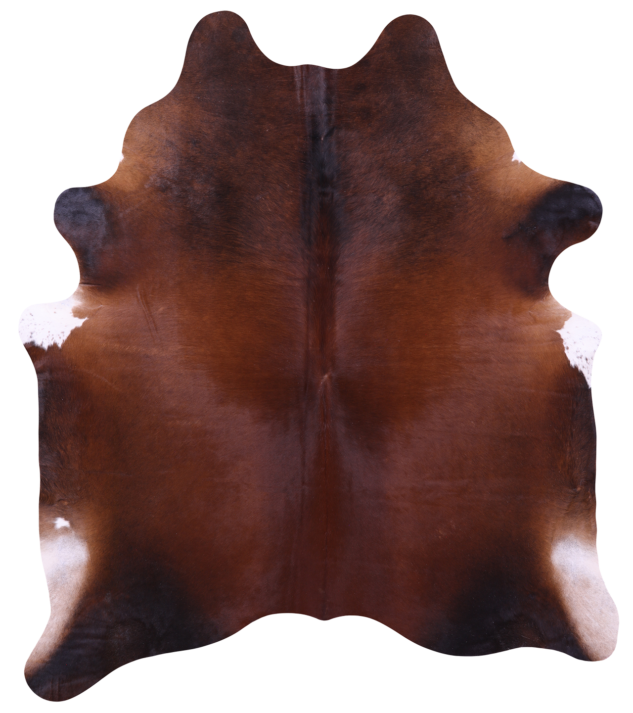 Dark Brown Natural Cowhide Rug - XX-Large 7' 6"H x 6' 6"W
