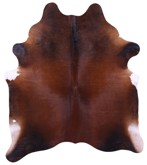 Dark Brown Natural Cowhide Rug - XX-Large 7' 6