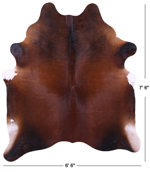 Dark Brown Natural Cowhide Rug - XX-Large 7' 6