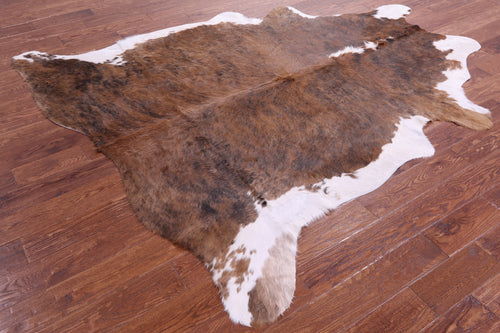 Light Brindle Natural Cowhide Rug - XX-Large 7' 9