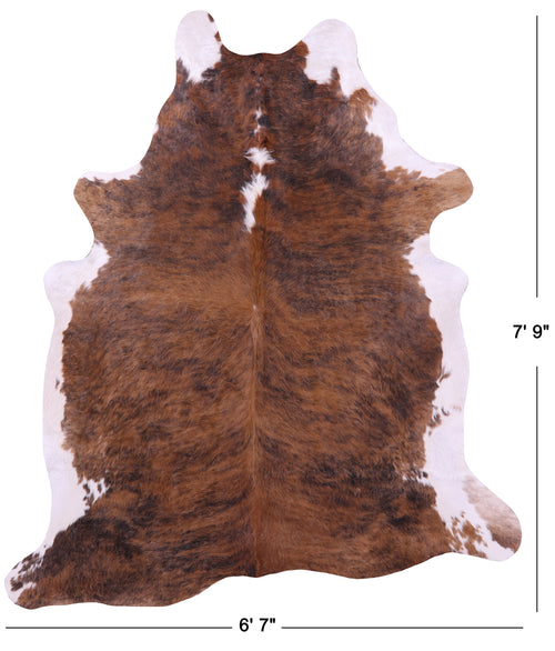 Light Brindle Natural Cowhide Rug - XX-Large 7' 9