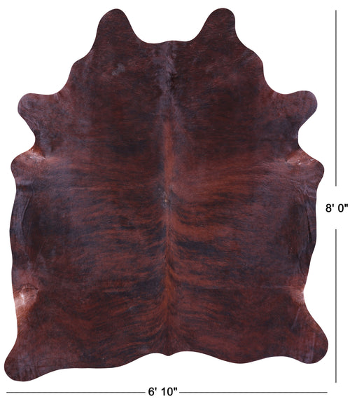 Dark Brindle Natural Cowhide Rug - XX-Large 8' 0
