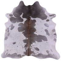 Thumbnail for Grey & White Natural Cowhide Rug - X-Large 6' 10