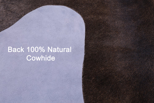 Dark Brown Natural Cowhide Rug - XX-Large 7' 8