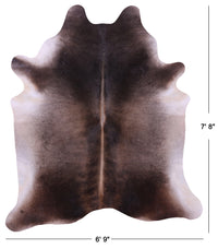 Thumbnail for Dark Brown Natural Cowhide Rug - XX-Large 7' 8