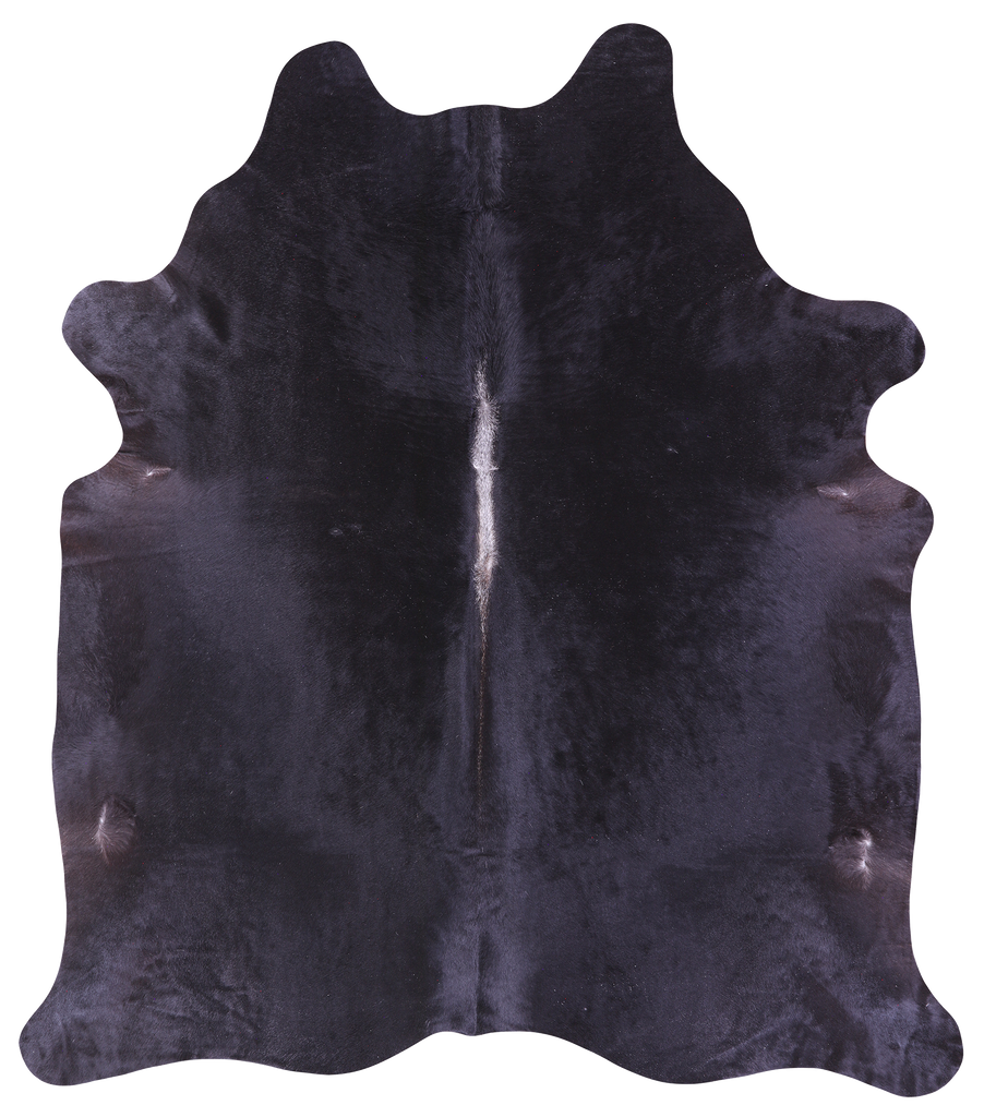 Black Natural Cowhide Rug - XX-Large 8' 0"H x 7' 0"W
