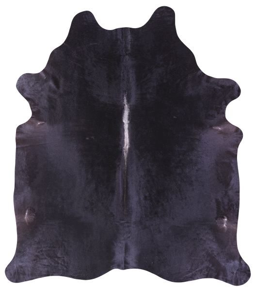 Black Natural Cowhide Rug - XX-Large 8' 0"H x 7' 0"W