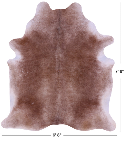Light Brown Natural Cowhide Rug - XX-Large 7' 8