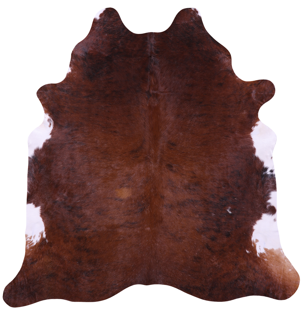 Brindle Natural Cowhide Rug - X-Large 7' 2"H x 7' 3"W