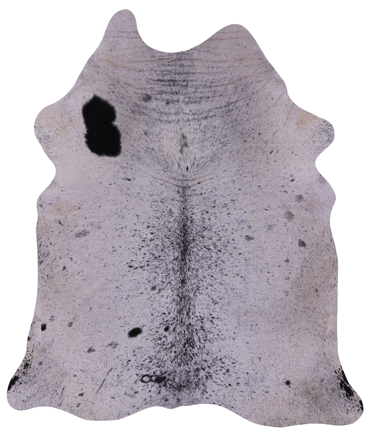 Black Salt & Pepper Natural Cowhide Rug - XX-Large 8' 0"H x 6' 8"W