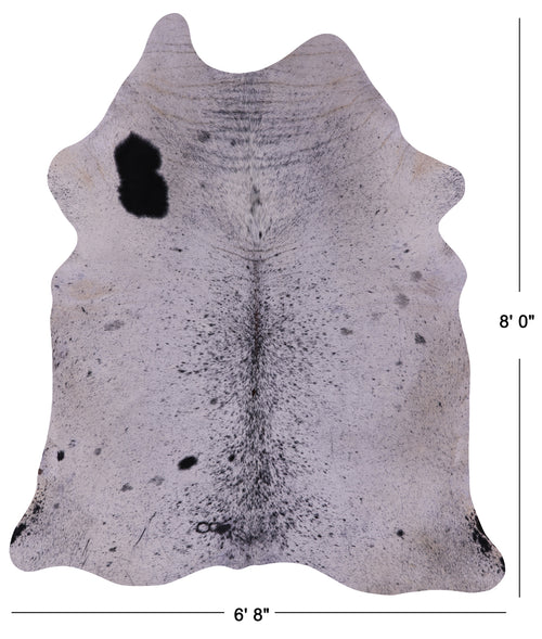 Black Salt & Pepper Natural Cowhide Rug - XX-Large 8' 0
