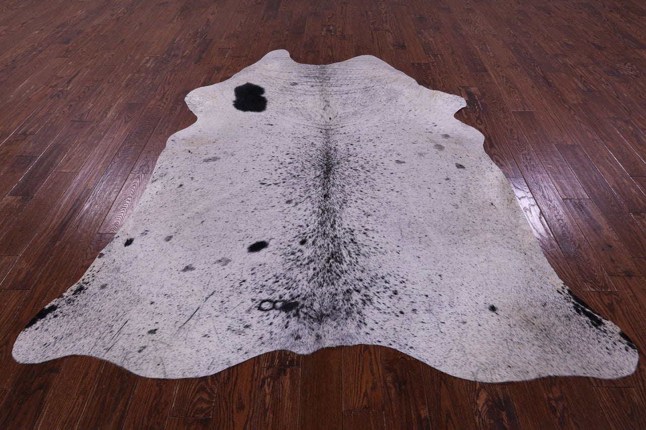 Black Salt & Pepper Natural Cowhide Rug - XX-Large 8' 0"H x 6' 8"W