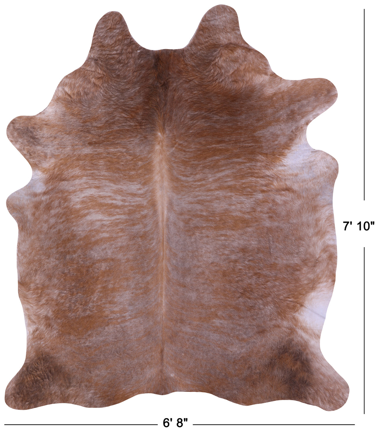 Light Brindle Natural Cowhide Rug - XX-Large 7' 10"H x 6' 8"W