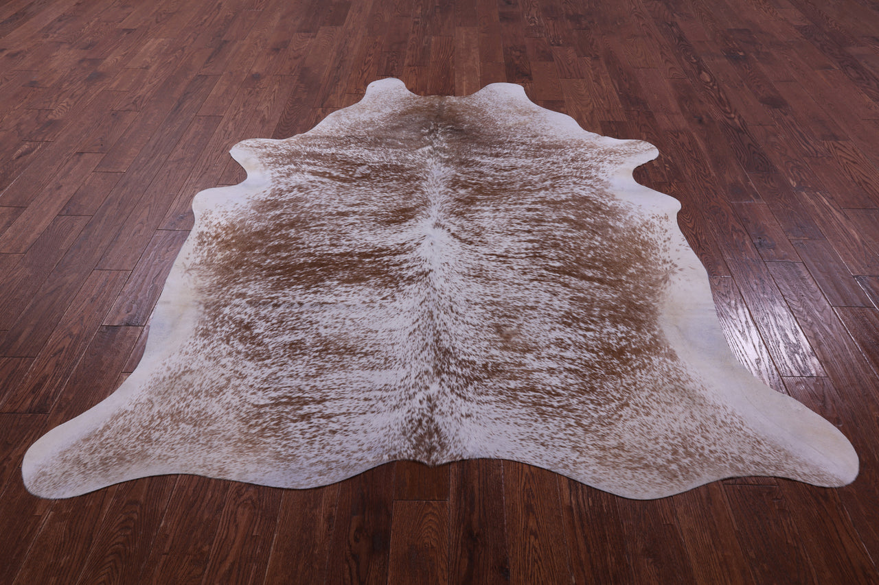 Brown Salt & Pepper Natural Cowhide Rug - XX-Large 7' 4"H x 6' 6"W