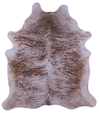 Thumbnail for Brown Salt & Pepper Natural Cowhide Rug - XX-Large 7' 4