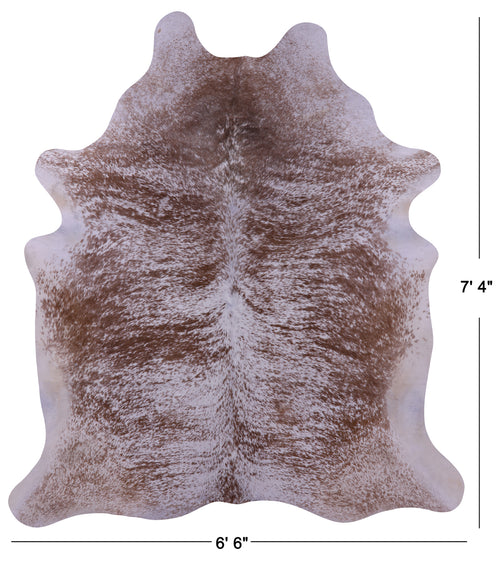 Brown Salt & Pepper Natural Cowhide Rug - XX-Large 7' 4