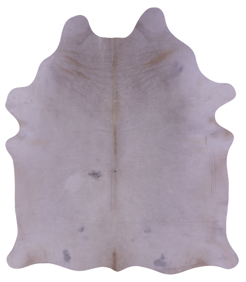 White Natural Cowhide Rug - XX-Large 7' 4