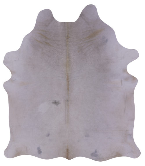 White Natural Cowhide Rug - XX-Large 7' 4