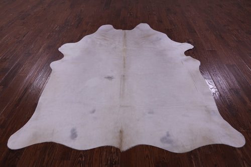 White Natural Cowhide Rug - XX-Large 7' 4