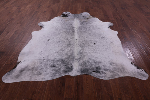 Black Salt & Pepper Natural Cowhide Rug - XX-Large 7' 8