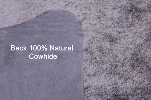 Black Salt & Pepper Natural Cowhide Rug - XX-Large 7' 8