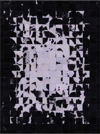 Thumbnail for Black & White Patchwork Natural Cowhide Rug - 6' 0