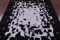 Thumbnail for Black & White Patchwork Natural Cowhide Rug - 6' 0