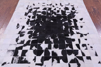 Thumbnail for Black & White Patchwork Natural Cowhide Rug - 5' 0